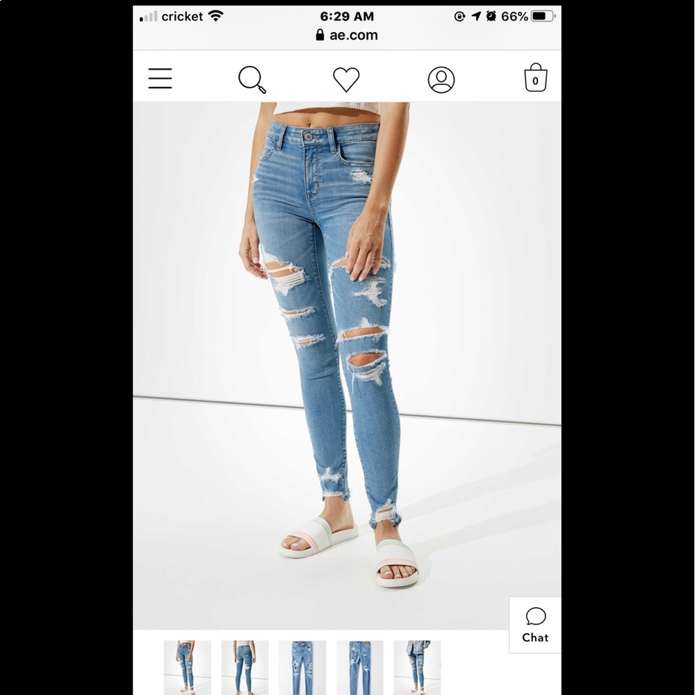 american eagle jeans size 2 short high rise